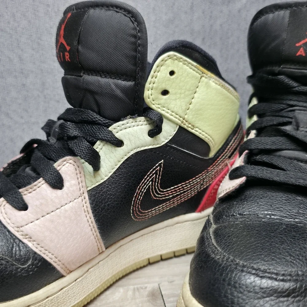 Nike Air Jordan 1 Mid SE Glow in‎ the Dark AV5174-076 US 7Y Hi-Top Shoes